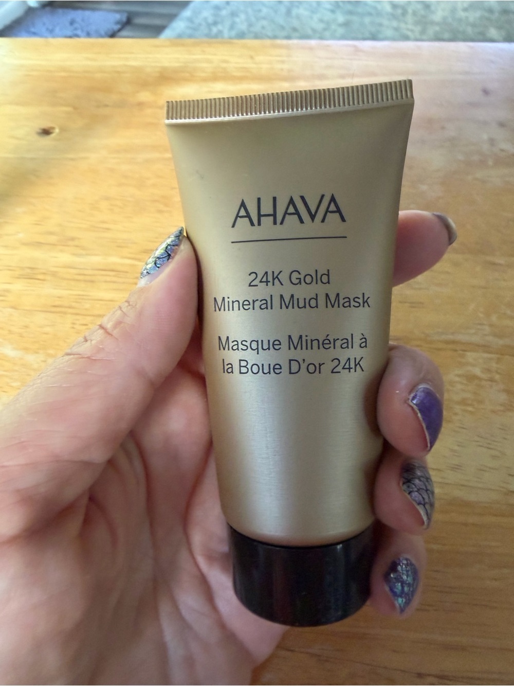 AHAVA 24K Gold Mineral Mud Mask - Metallic Gold Tube